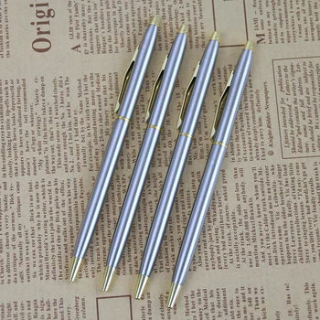 

1 Pcs/lot Stainless Steel Metal Ball-point Pen Ballpoint Pens Business Advertisement Pen