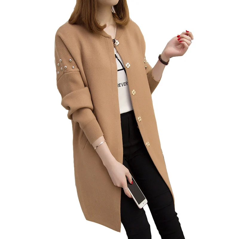 

Fashion Women Knitted Sweater Cardigan 2019 Spring New Sweater Women's Jacket Long Loose Casual Fashion Elegant Sweater Top Q106