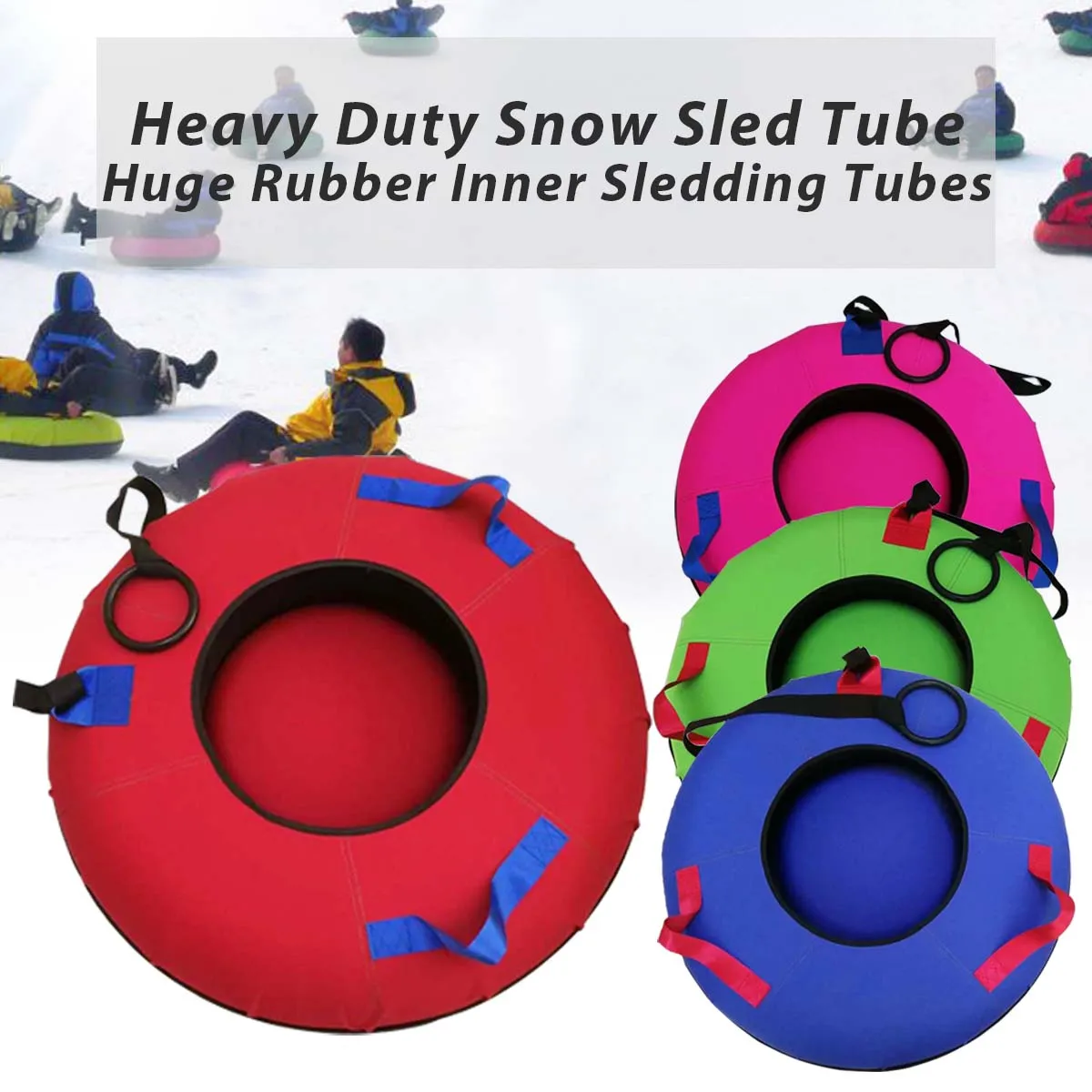 

Heavy Duty Snow Sled Tubes Outdoor sports Skis inflatable skiing board Double design