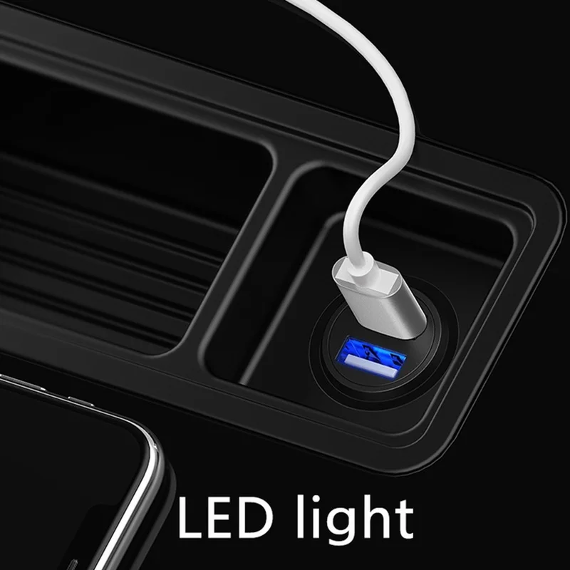 المزدوج USB شاحن سيارة ولاعة السجائر شاحن سبائك الألومنيوم 2.4/4.8A مصغرة ذكي سريع شحن ل فون سامسونج