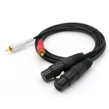 

Single XLR Turn Double Lotus Turn AV Cable RCA Microphone Cable Mother-to-Lotus Two-Line - Swiss XLR Cable for Speaker