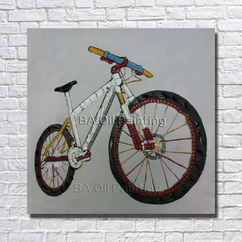 bicycle oil painting