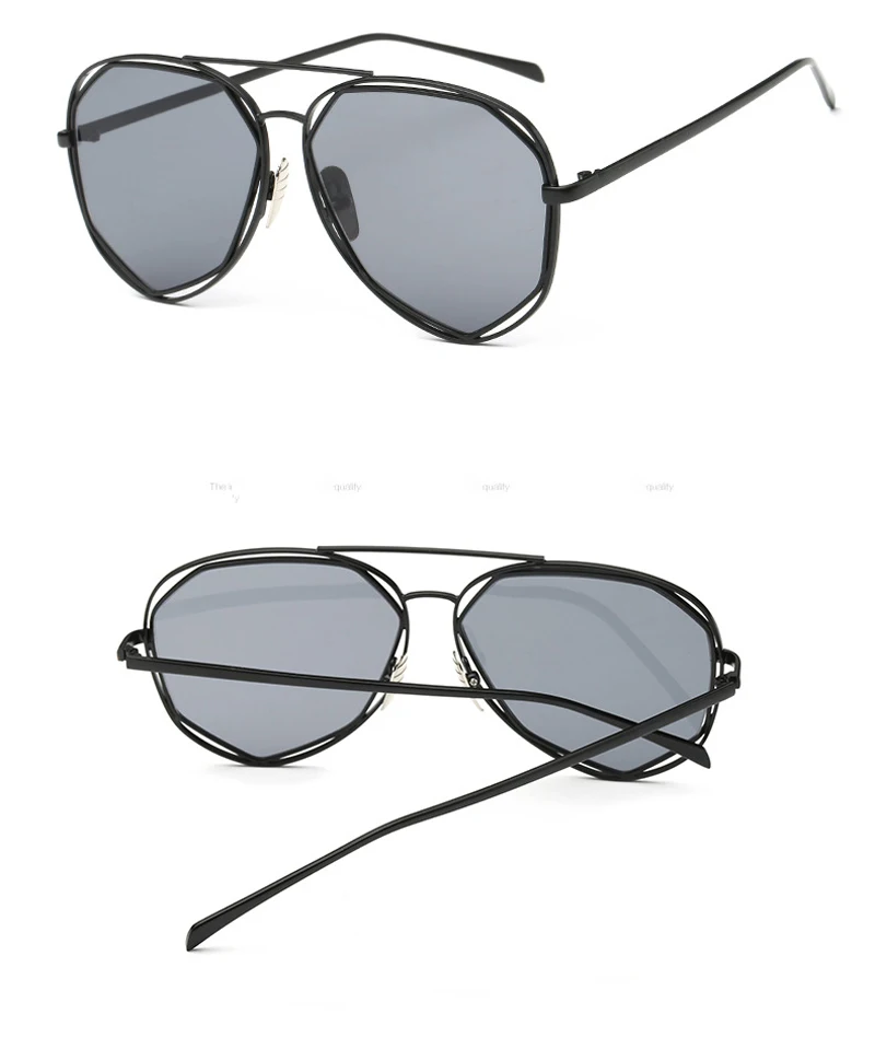 Новые металлические Рамки Для женщин Солнцезащитные очки для женщин плоский объектив Личность Марка Дизайн Солнцезащитные очки для
