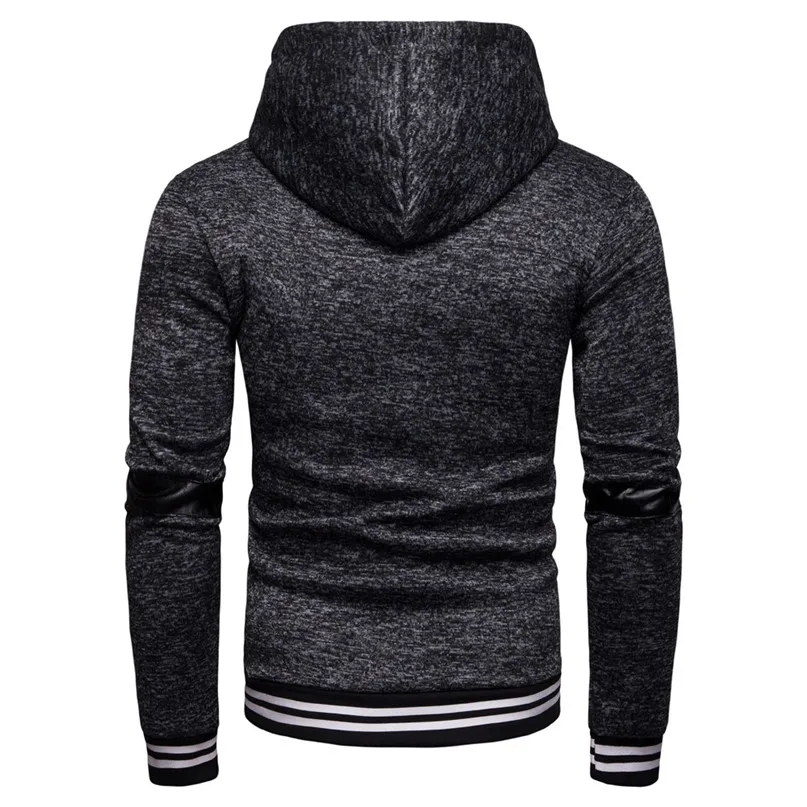 Patchwork Running Jackets Men Hoodies Autumn Winter New Style Casual Hooded Sweater Fashion Spliced Ribbon Coat 2n27 (8)