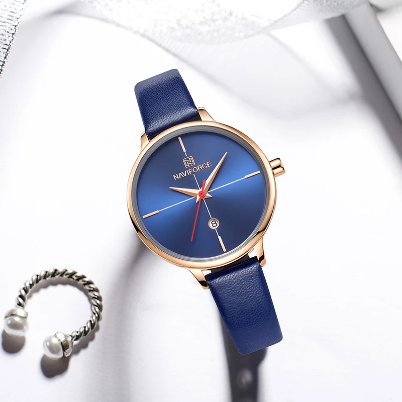 Топ люксовый бренд NAVIFORCE женские часы модные женские кварцевые часы женские кожаные Наручные часы водонепроницаемые женские часы Relogio Feminino