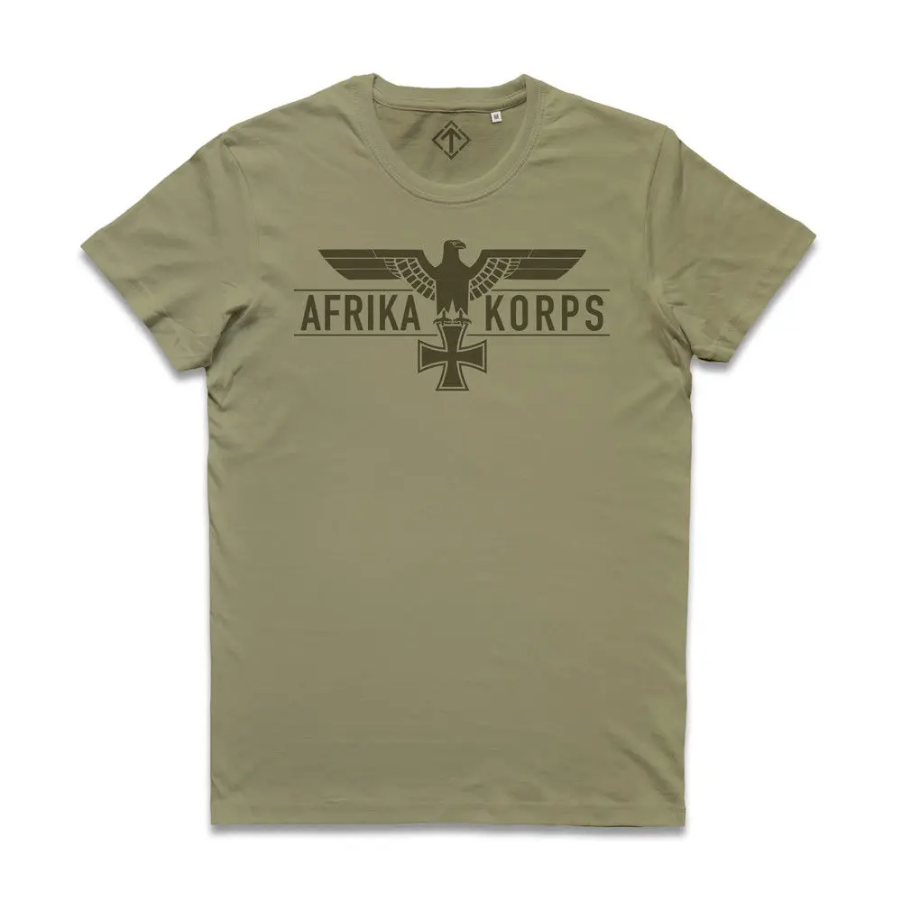 

2019 Fashion Short Sleeve MAGLIETTA AFRIKAKORPS Wehrmacht Adler Deutschen Heeresgruppe Afrika DAK T-SHIRT Tops Cool T Shirt