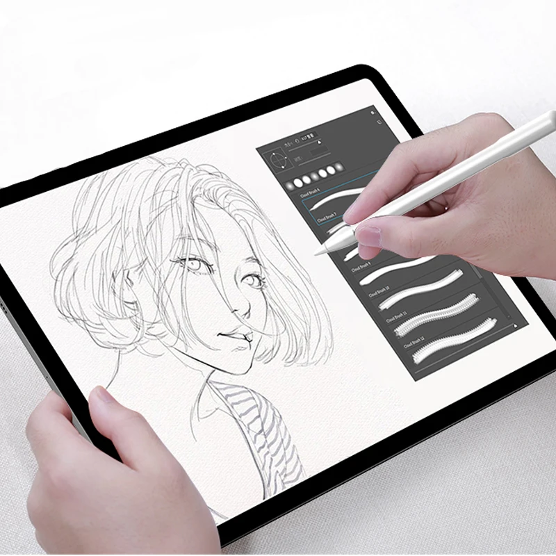

2pcs Paper Like Screen Protector for iPad Pro 12.9 2018 Anti Glare Paper Texture Sketch Film Get Free for Apple Pencil Tip Case
