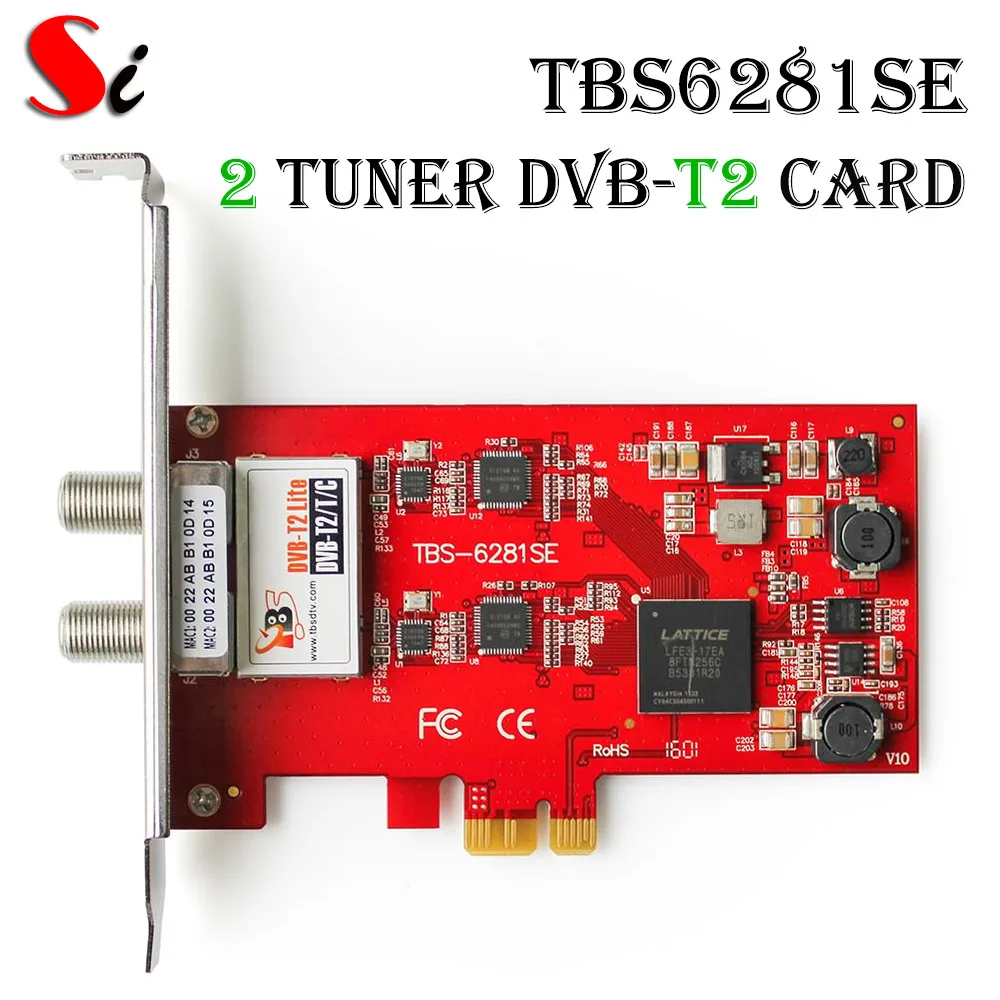 TBS6281SE двойной тюнер DVB-T2/T/C PCIe карта