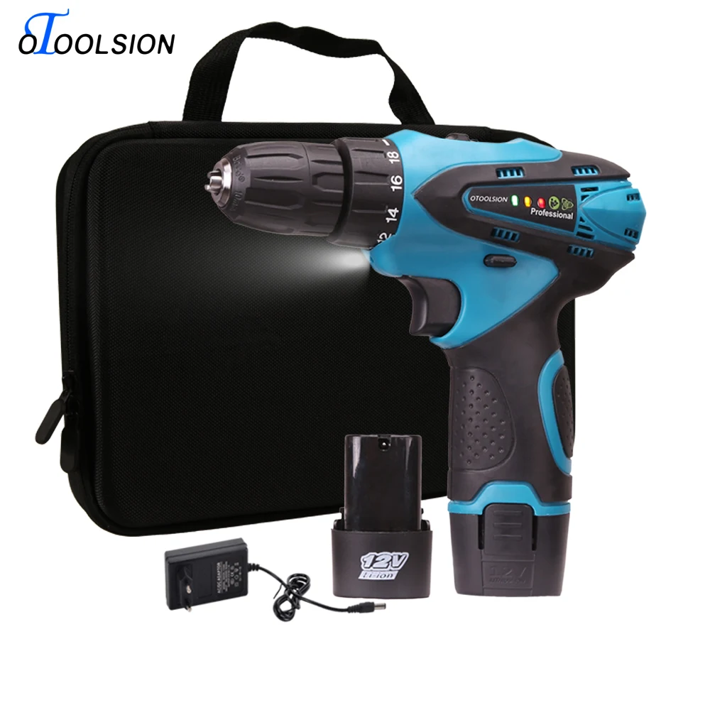 Buy 12V Electric Tools 1.3 Ah Lithium Ion Battery Screwdriver 18+1 Torque Cordless Drill Electric Drill For Drilling in Ceramic Wood