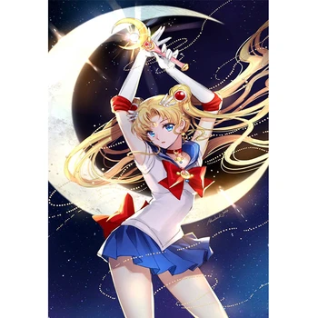 

Diy Diamond paint cross stitch kit 5D Square \ Round Diamond Mosaic full of embroidered diamonds Home Decoration Sailor Moon