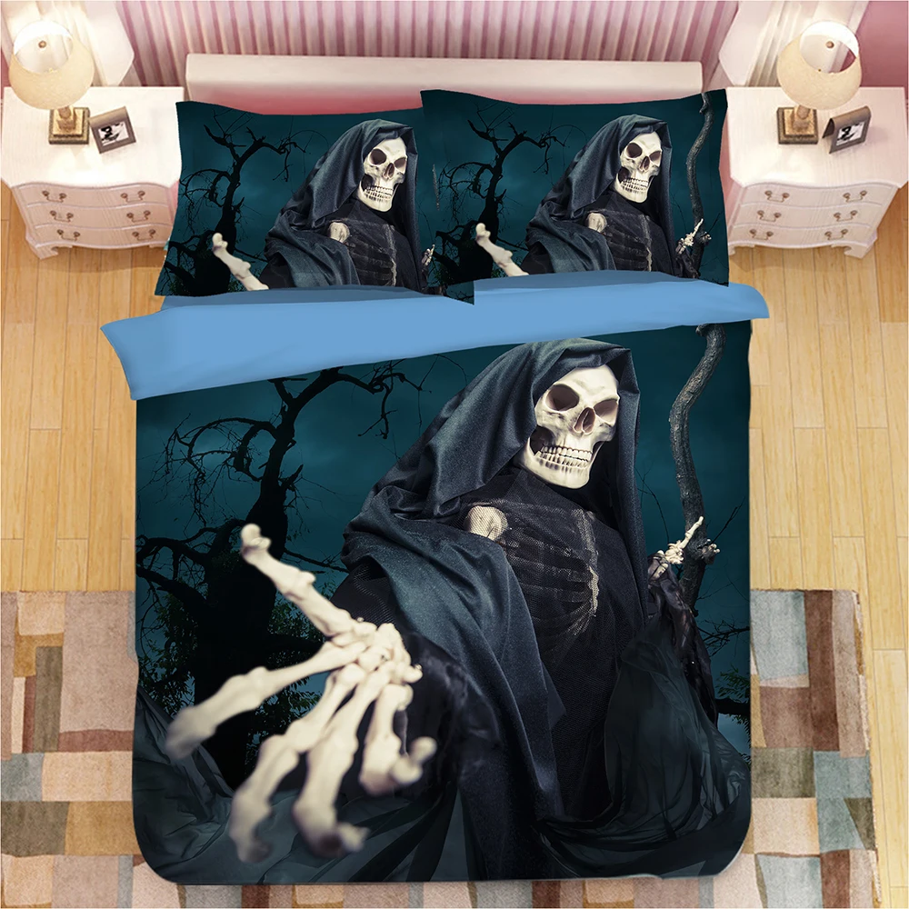 

grim Reaper 3D bedding set Duvet Covers Pillowcases anime reaper Grim reaper comforter bedding sets bedclothes bed linen