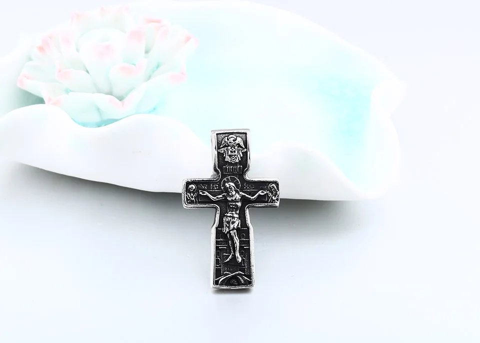 Байер 316L нержавеющая сталь крест подвеска для ожерелья с изображением Иисуса череп спасение для мужчин Высокое качество ювелирные изделия LLBP8-381P