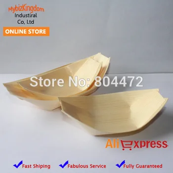 

2000 pieces Wood Sushi Boats Wood Tray Sushi Tools Food Tray 5"