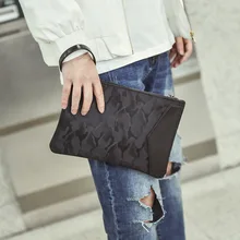 Модный дизайнерский черный длинный мужской клатч из искусственной кожи, сумка для рук, деловая сумочка на запястье, брендовый кошелек, вместительные кошельки