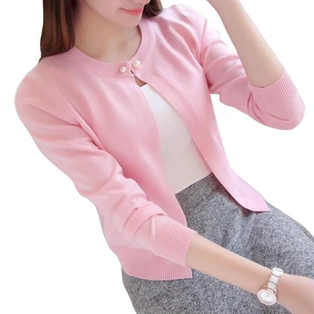 

2018 Autumn High Quality Women Solid Color Cardigan Sweater Outerwear One Button Lady Long-Sleeve Cashmere Female Coat