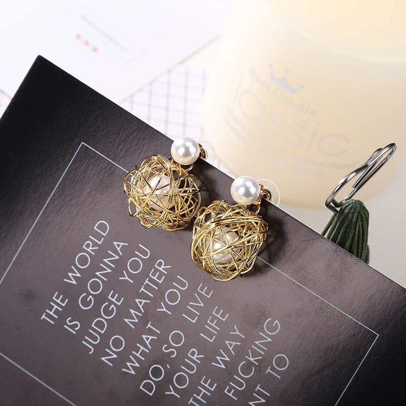 

Fashion statement earrings 2019 ball Geometric earrings For Women Hanging Dangle Earrings Drop Earring modern Jewelry