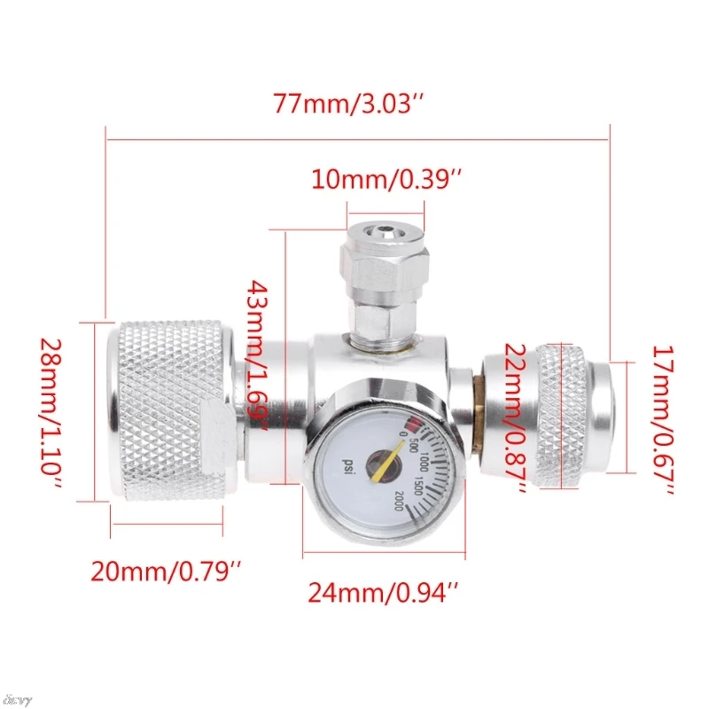 CO2 манометр регулятор давления JIS m22-14 более 1500PSI редуктор цилиндра