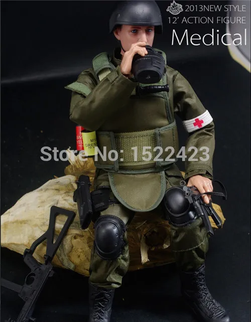 

12" 1/6 Military Combat Suit Soldier Model Soldier Medic Action Figure Toy Model Toys for Gift
