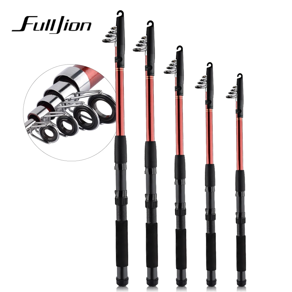 Fulljion Sea Fishing Rod Telescopic Fiberglass Red Thread Pesca Fly Fishing Tackle Tools Pole 1