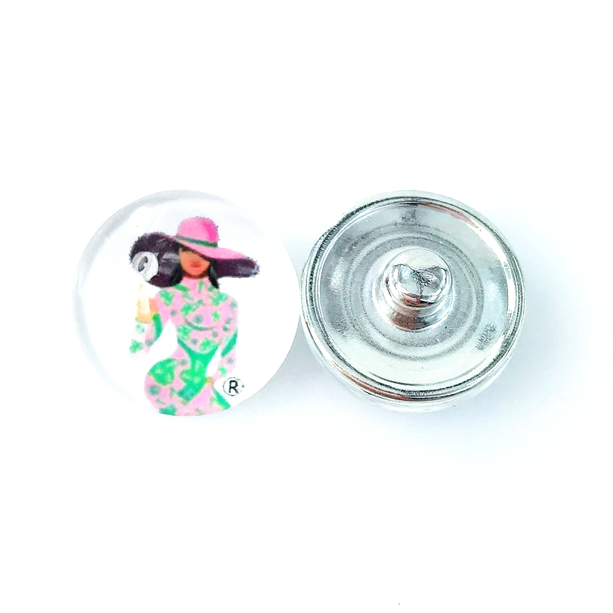 

10pcs women Alpha Kapp a Alpha Sorority snap button charm fit 18mm snap button bracelet/necklace jewelry