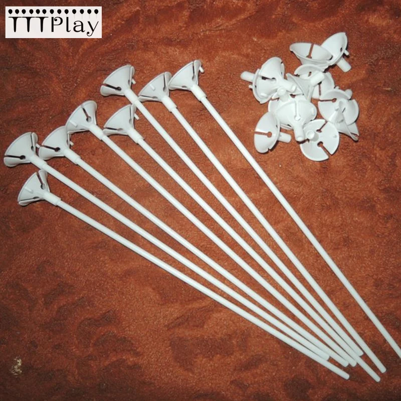 

20Pcs PVC White Balloon 32cm Sticks Holders with Cups for Wedding Party Decoration DIY Birthday Party Decoration Accessories