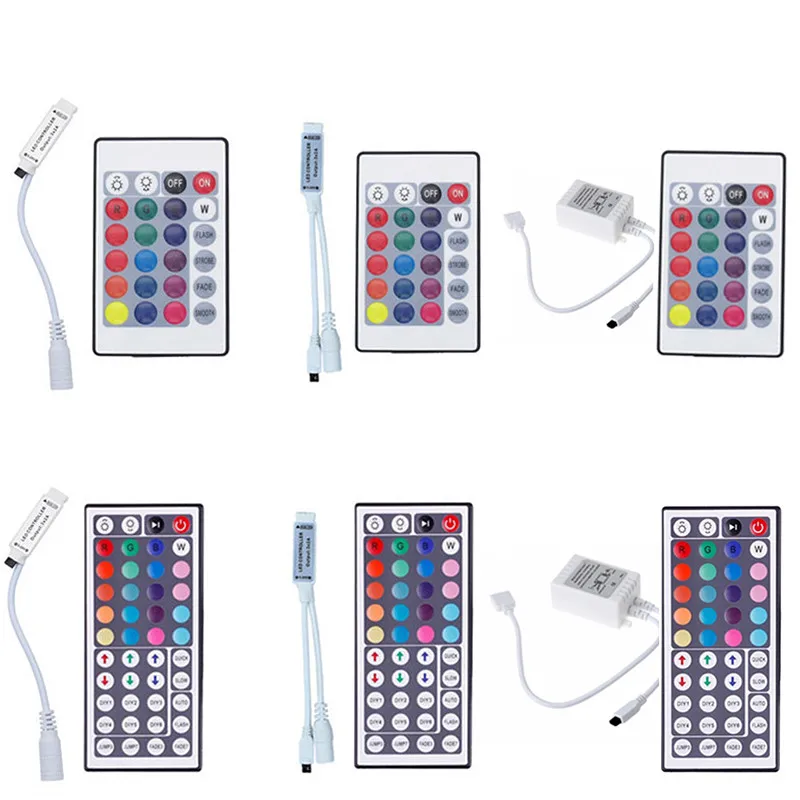 

Led Strip RGB Controller 44 Keys IR RGB Controler 24key LED Lights Mini Controller IR Remote Dimmer For RGB 3528 5050 LED Lights