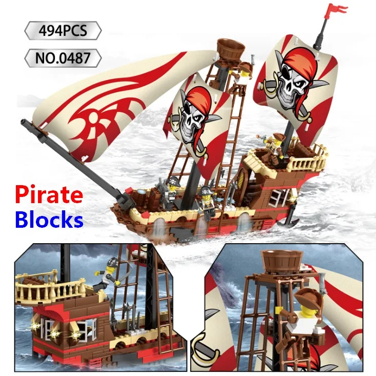 pirates of the caribbean toy ship with action figures