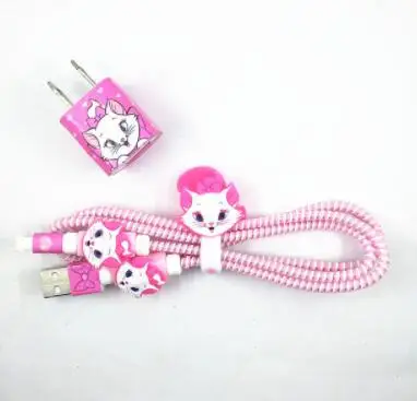 200 шт./лот милый мультяшный usb-кабель протектор для наушников с кабельным Стикеры для намотки спиральный usb-шнур с зарядным устройством для iphone 5 6 6s 7