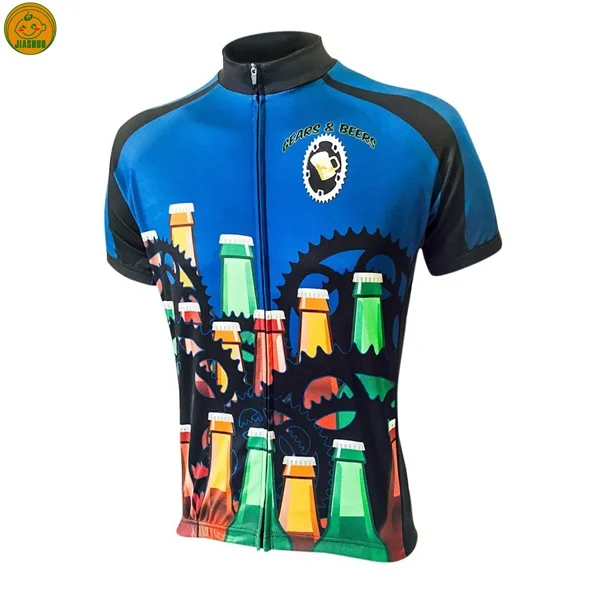 NEW 2017 Gears Beers Bike Team Cycling Jersey Breathable Customized