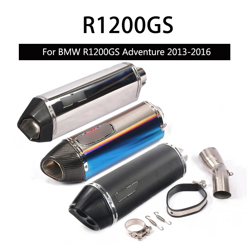 

For 2013-2016 BMW R1200GS ADV Exhaust Pipe Slip On 51/68 mm Motorcycle Exhaust Mid Pipe Tail Escape Modified Exhaust Tips