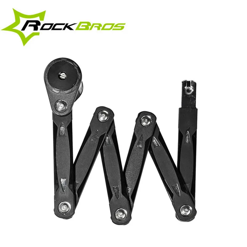 

Rockbros Top Quality Bicycle Lock Road Mountain Anti-theft Alloy Steel Foldable Bike Lock Cycling Accessories