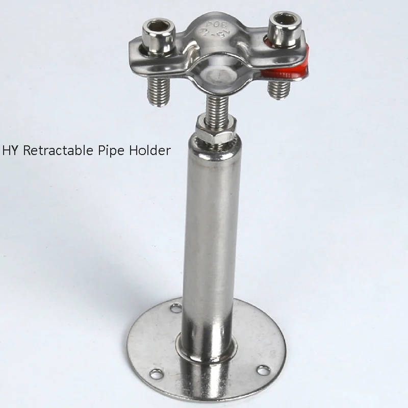 

1/2 "to 4" Retractable Pipe Hanger with Pallet, ss304 adjustable Pipe Clamp, Pipe Supporter Clip with Tray L=50 to 100mm