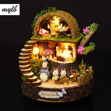 Mylb новые Кукольный дом Мебель DIY Миниатюрный 3D Деревянный miniaturas кукольный домик Игрушечные лошадки для детей подарки на день рождения Фэнтези лес