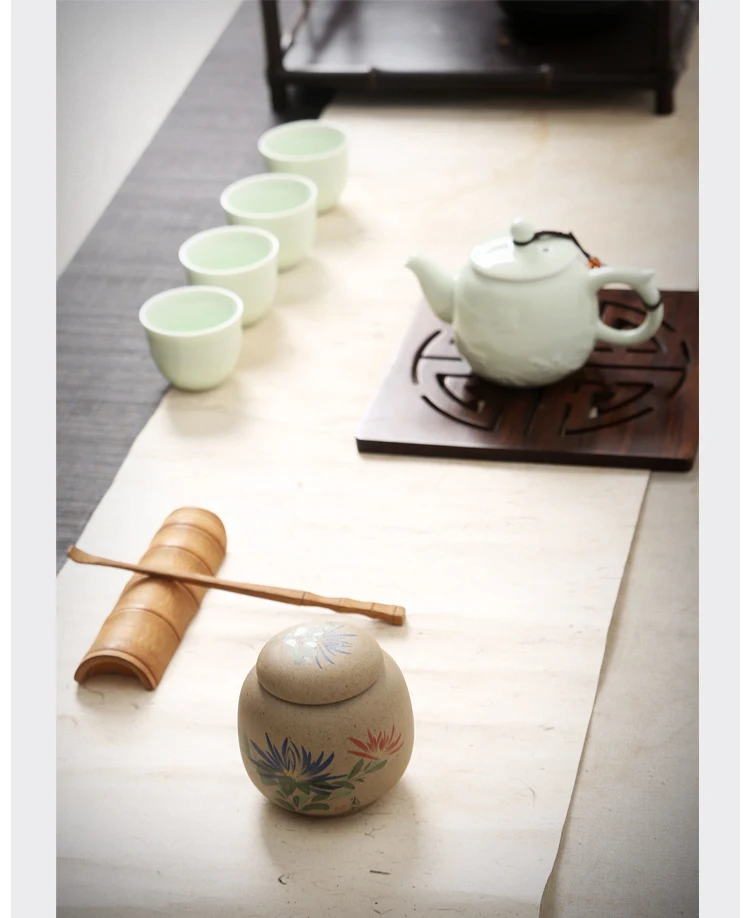 Jia-gui luo, керамическая коробка для чая, аксессуары для сухофруктов, кофе, контейнер для хранения фасоли, Мини милый, супер практичный