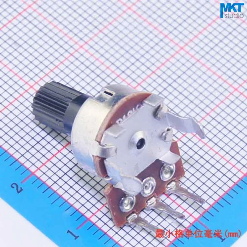 

100Pcs 12mm Type 10K/100K/50K Ohm B-Type Linear 10mm Gear-Type Shaft Rotary Potentiometer Trimmer,Variable Resistor