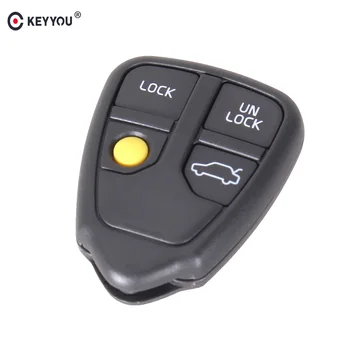 

KEYYOU 4 Buttons Remote FOB Car Key Shell Uncut Blade Key Case For VOLVO XC70 XC90 S40 S60 S70 S80 S90 V40 V70 V90 C70