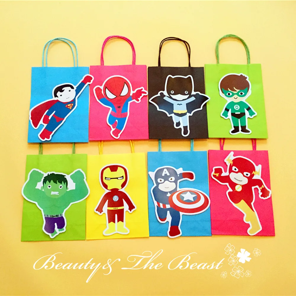 Superhero Party Bags Superhero Treat Bags Superhero Candy Bags Superhero Favor Bags