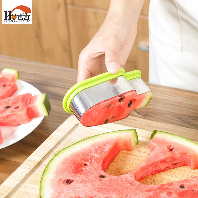 

CUSHAWFAMILY 1 x Ice cream shape watermelon slice model Fruit Knife Fruit Cutter Slicer Cooking Tool Gadgets home Kitchen Helper