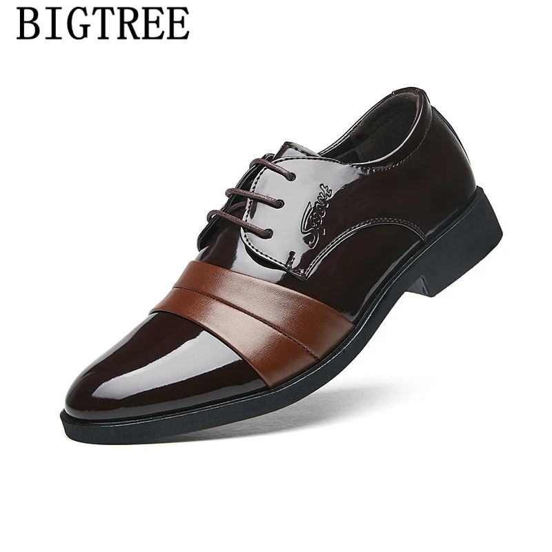 Scarpe Da Uomo Vestito Marrone Scarpe In Pelle Da Uomo Formale Scarpe Ufficio Uomini Scarpe Uomo Eleganti Sapato Sociale Masculino Couro Buty Męskie