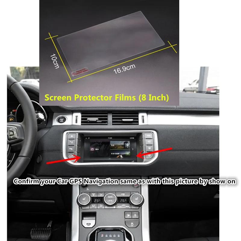

For Land Rover Range Rover Evoque 2012-2017 Glass Steel Sticker Accessories Car GPS Navigation Screen Protector Films 8 Inch