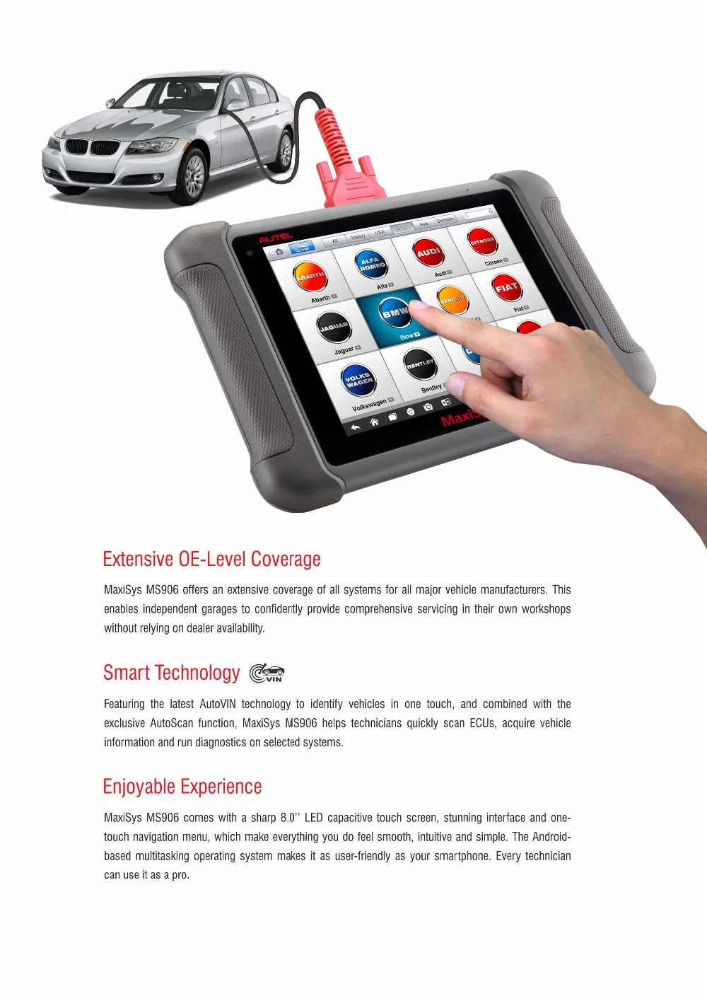 Autel Maxisys MS906 Diagnostic Tool Audi Bmw engine