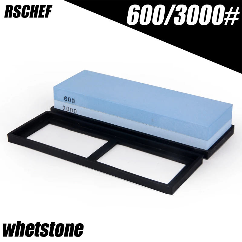 

RSCHEF 600/3000 grit whetstone grinding japanese knife sharpener sharpening stone oil stones water corundum honing knife