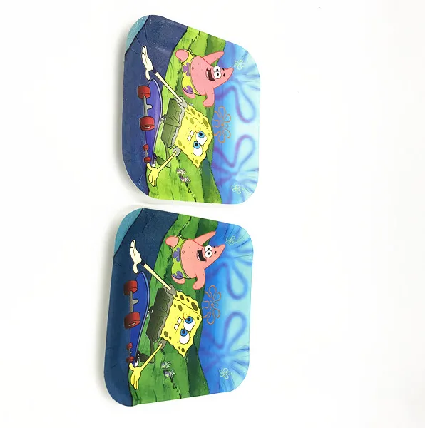 10PCS/LOT SPONGEBOB PLATE PARTY SUPPLIES SPONGEBOB BABY SHOWER PARTY