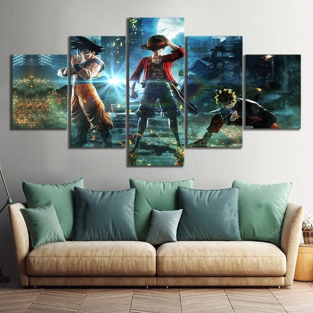 

Jump Force Dragon Ball Goku Naruto Canvas Paintings 1 Piece Luffy J-Stars Game Poster HD Pictures for Living Room Wall Decor