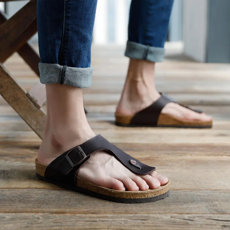 Мужские классические сандалии Youpin Aishoes удобные летние тапочки Нескользящие с
