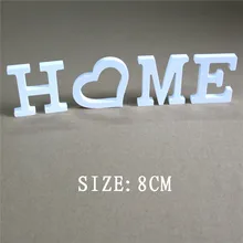 Wedding Decorations Artificial Wood Letters Alphabet White 8cm decorations romantic mariage of Birthday Party gifts