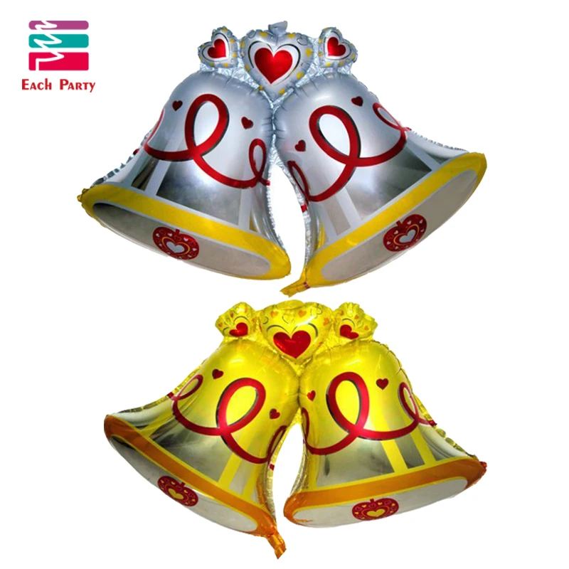 Large Christmas bell foil balloons helium balloon inflatable classic