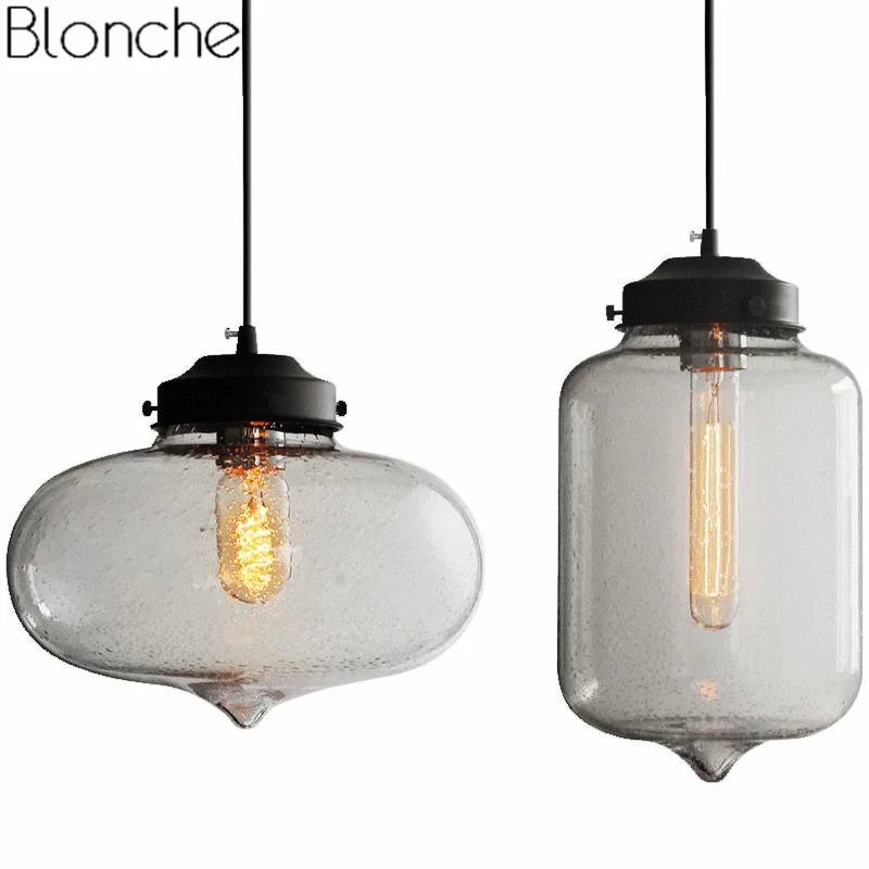 Modern Glass Pendant Lights modern glass pendant lights loft industrial hanglamp nordic bubble hanging lamp for dining room kitchen light fixture home decor