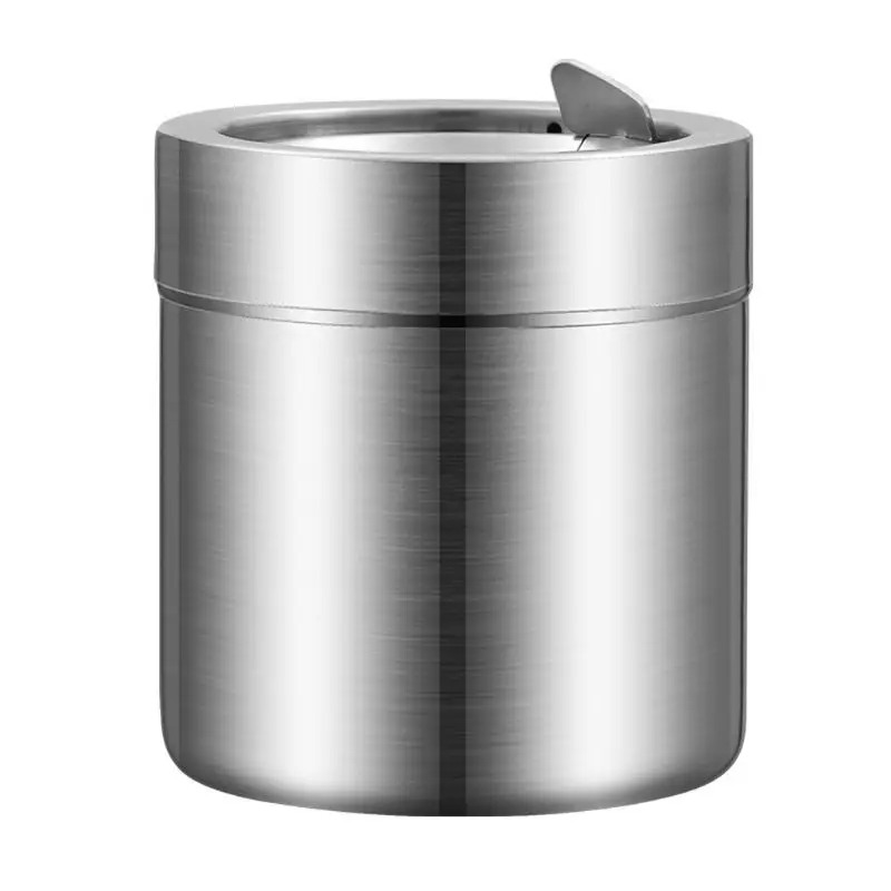 

Stainless Steel Desktop Mini Trash Bin Table Waste Garbage Can With Swing Lid Cover For Kitchen Office