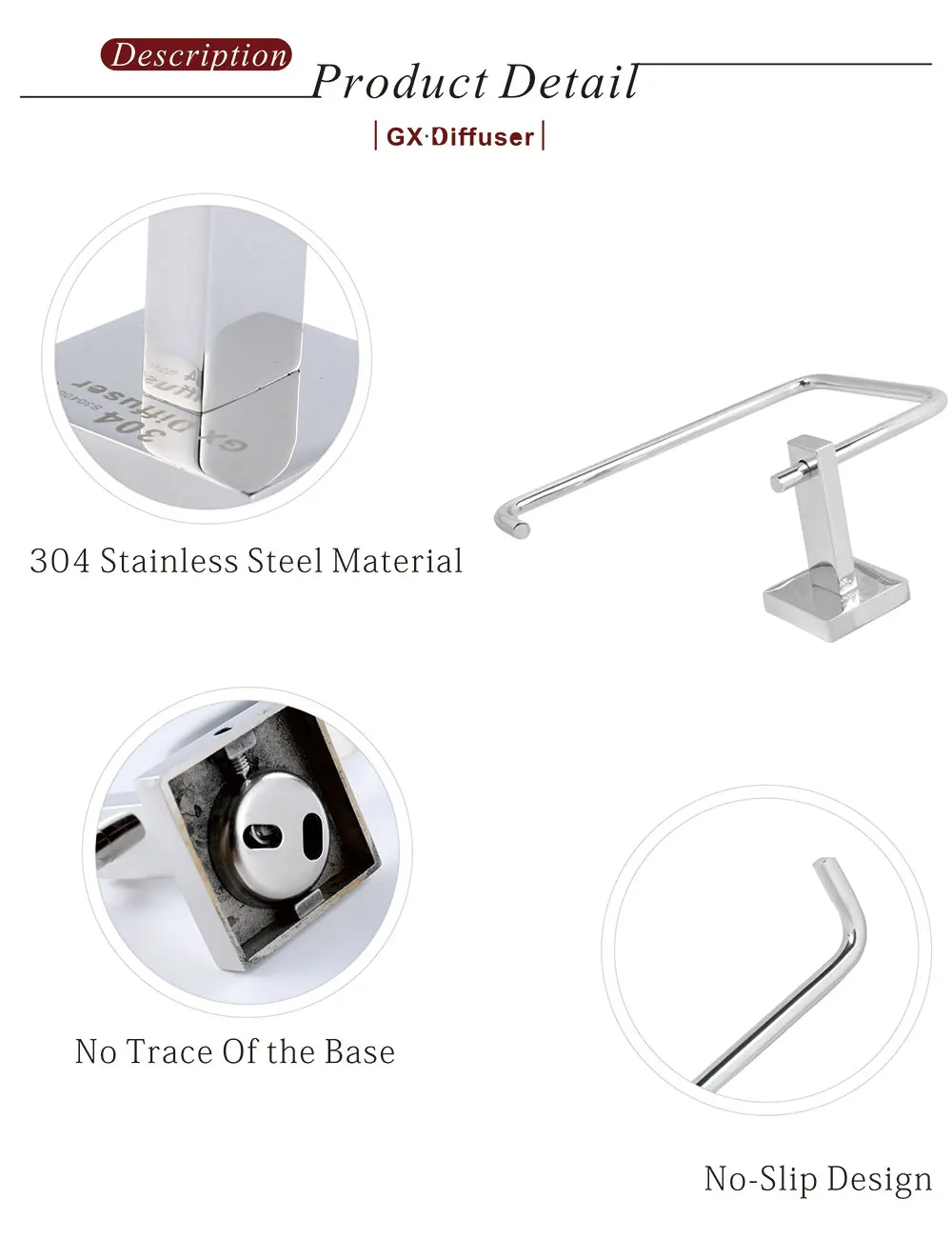 Ring Towel Holder Stainless Steel Towel Rings Wall Mounted Polished Bathroom Acessories Towel (2)